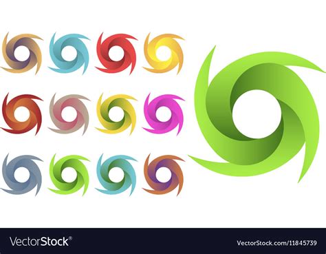 circles logo set royalty  vector image vectorstock