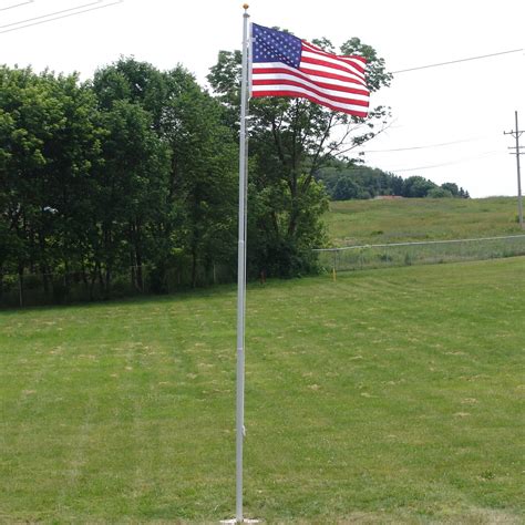 Super Tough Heavy Duty Ft Residential Flagpole With Us Made Nylon