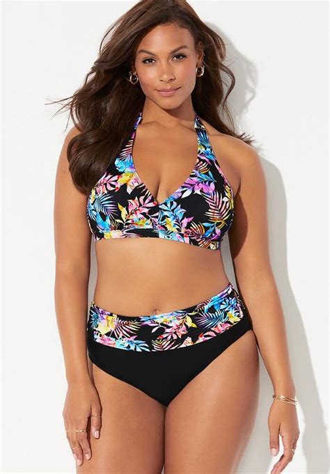 Diva Halter Bikini Set With Foldover Brief Swimsuits For All