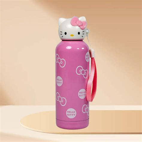 Multi / Assorted Cute Kitty Stainless Steel Vacuum Bottle Kids Children ...