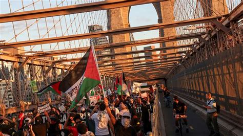 Pro Palestinian Arab Demonstrators Gather In New York