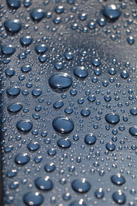 Goteo Azul Agua Líquido Gota De Agua Lluvia Cerrar Fuente De