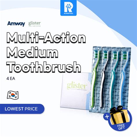 Amway Glister Multi Action Medium Toothbrush 4ea Shopee Malaysia