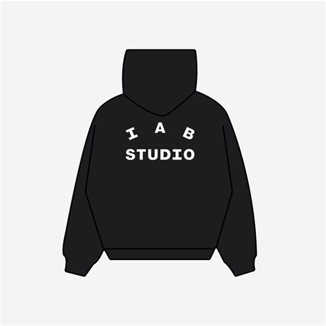 Iab Studio Hoodie Black Style Kream