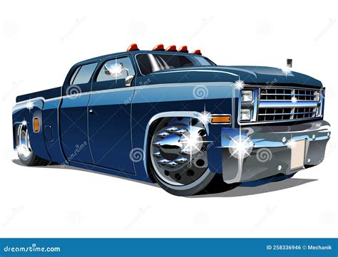 Cartoon lowrider stock vector. Illustration of wheel - 258336946