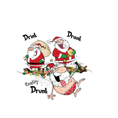 Party Santa Sublimation Png Drink Drank Really Drunk Funny