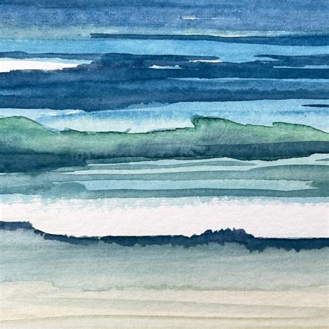 Wellen Malen Im Aquarell Malen Am Meer