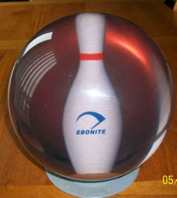 Ebonite CLEAR Plastic Bowling Ball w/BOWLING PIN INSIDE | #151841155