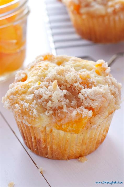 Peach Cobbler Muffins The Busy Baker