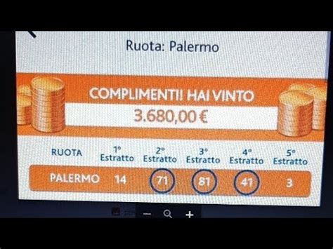 Vinto Il Terno Su Palermo A Colpo Dal Programma La Giostra