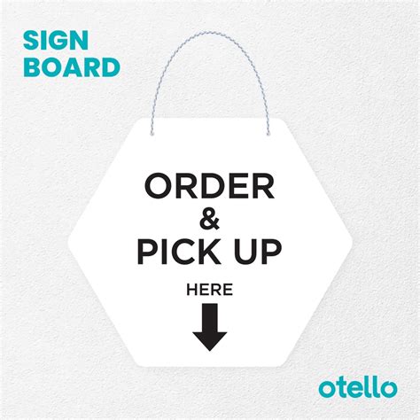 Jual Otello Signage Order Pick Up Here Tegak Signage Board Acrylic