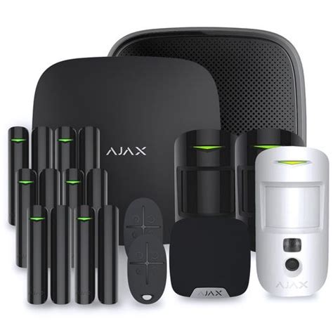 Alarma Dom Stica Inal Mbrica Ajax Hub Plus Kit Negro Con