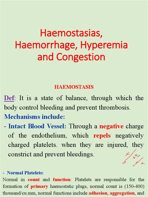 hemorrhage hyperemia congestion  coagulation thrombus