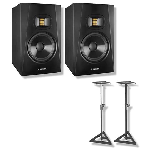 Adam Audio T7V Studio Monitor Pair With On Stage Studio Reverb