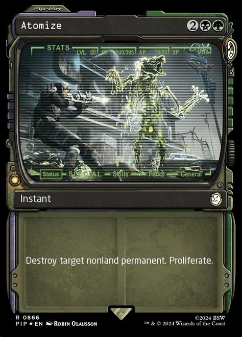 Atomize Universes Beyond Fallout Variants Foil Commander Card