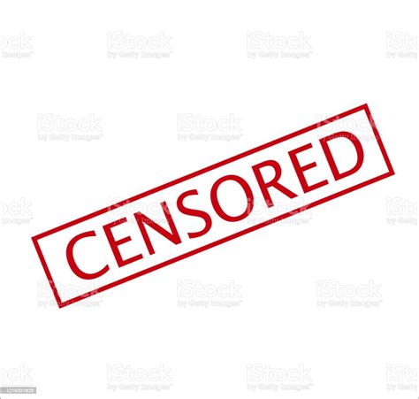 Red Censor Bar Isolated On White Background Stock Illustration Download Image Now