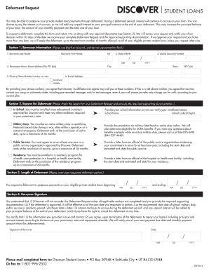 Deferment Form Fill Online Printable Fillable Blank PdfFiller