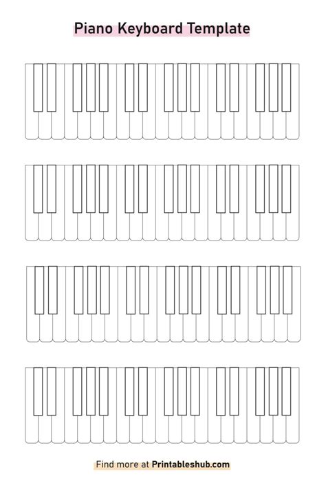 Free Printable Piano Keyboard Template Download Free Printable Piano