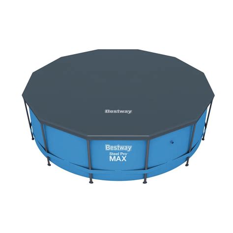Bestway Round Pvc 12 Foot Pool Cover For Above Ground Pro Frame Pools