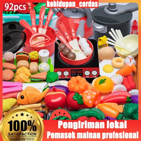 Jual 【cod】92pcs Mainan Dapur Anak Kitchen Set Masak Masakan Mainan