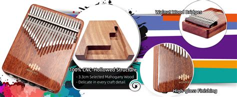 Amazon Moozica Eqx Series Professional Kalimba Built In Piezo