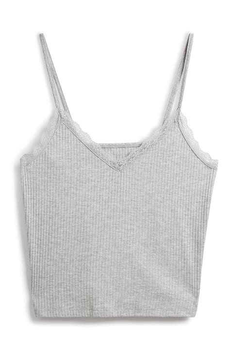 Primark Grey Lace Trim Cami Tween Outfits Causual Outfits Edgy