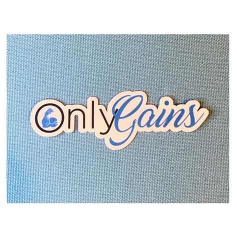 Only Gains Sticker Gym Stickers Gym Water Bottle Gym Rat Etsy