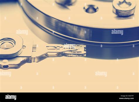Retro Photo Of Old Hard Disk Drive Inside Stock Photo Alamy
