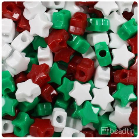 BeadTin Opaque 13mm Star Pony Beads 250pcs Color Choice EBay