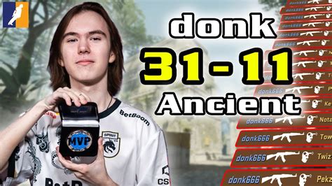 Highlight POV Donk ALL PEEK 31 11 Ancient CS2 FACEIT Jun 20