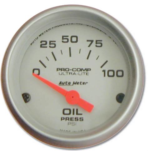 Auto Meter Ecklers Ultra Lite Series 2 1 16 Inch Oil Pressure Gauge 0