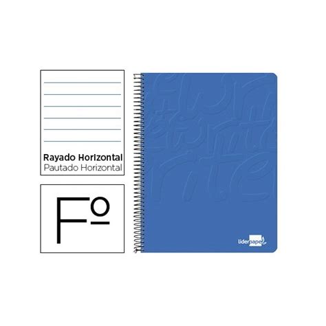 CUADERNO ESPIRAL LIDERPAPEL FOLIO WRITE TAPA BLANDA 80H 60GR HORIZO