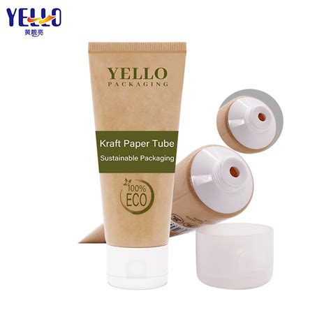 Eco Friendly Kraft Paper Tube Sustainable Packaging Squeeze Cosmetic