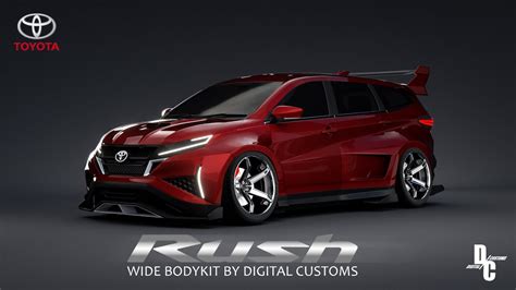 Toyota Rush Versi Racing Wide Bodykit Digital Modification Youtube