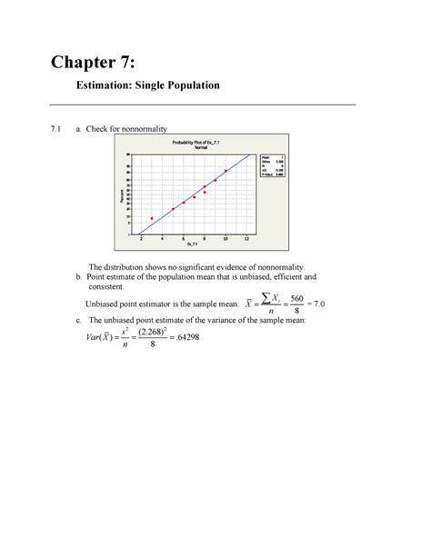 Newbold Stat7 Ism 07 Teste Chapter 7 Estimation Single Population