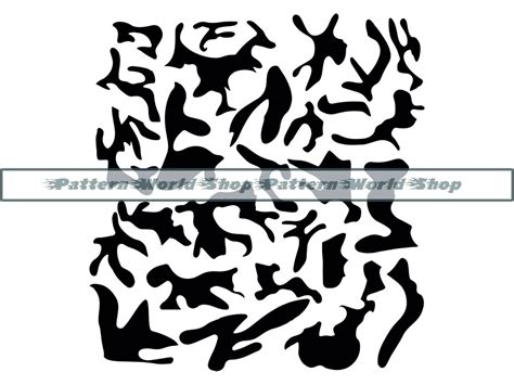 Woodland Camo Pattern SVG, Camo Pattern SVG, Camo Pattern Clipart, Camo Pattern Files for Cricut ...