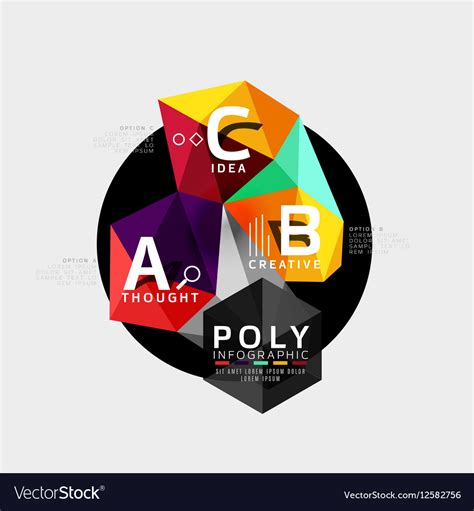 Abstract Triangle Option Infographic Template Vector Image