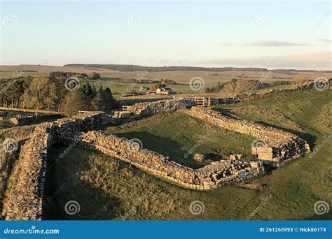 Milecastle Hadrians Wall Stock Image Image Of Site Britain