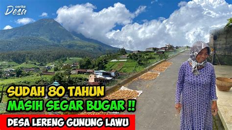 80 TAHUN MASIH SEGAR BUGAR SUASANA DESA LERENG GUNUNG LAWU Cerita