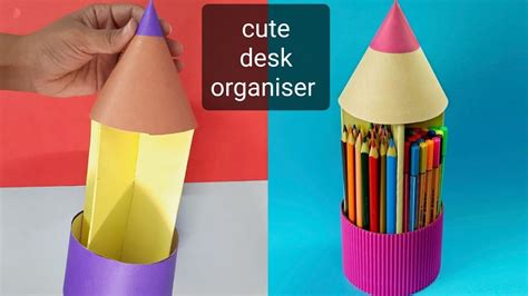 Diy Pen Pencil Holder From Waste Material How To Make Pen Stand Desk