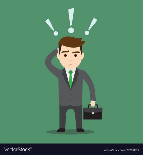 Businessman Thinking Royalty Free Vector Image