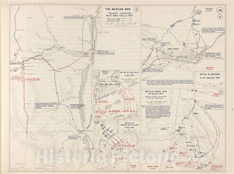 Historic 1962 Map The West Point Atlas Of The Civil War Mexican Wa