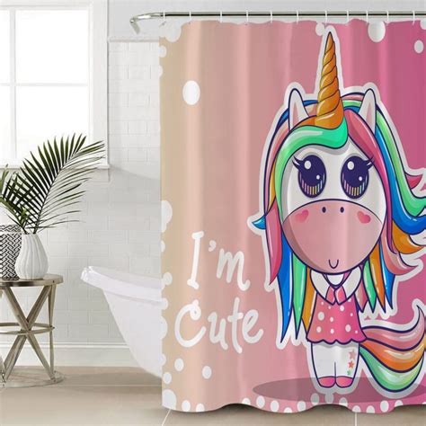 Personalized Dreaming Unicorn Shower Curtain Unilovers