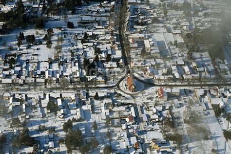 Marienwerder Aus Der Vogelperspektive Winterluftbild Ortsansicht In