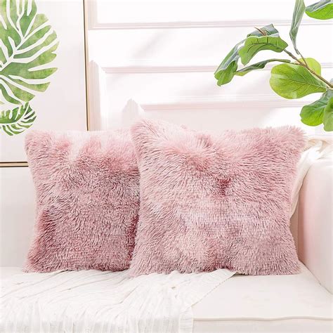 Nordeco Home Luxury Soft Faux Fur Fleece Cushion Cover