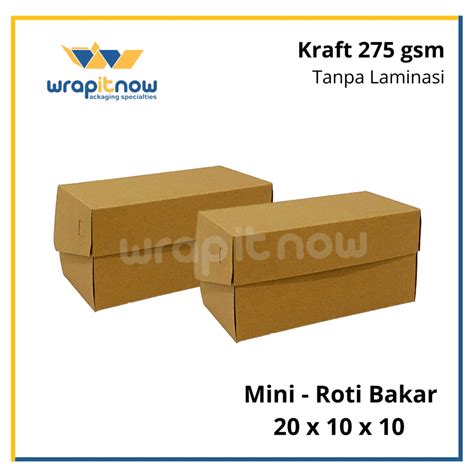 Jual Dus Kraft 20x10x10 Tanpa Laminasi Mika Bolu Gulung Dus Roti