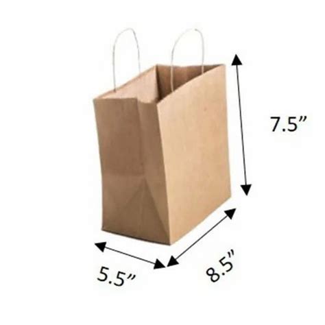 Kraft Brown Paper Carry Bags Rectangle Capacity 2kg At Rs 6 In Gurgaon