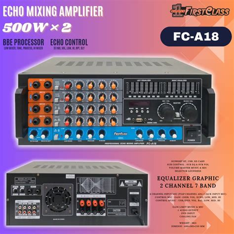 Jual Professional Echo Mixing Amplifier Firstclass Fca Amplifier