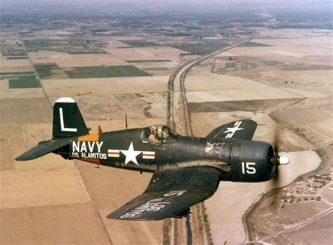 U S Naval Reserve Vought F U Corsair Buno In Flight From