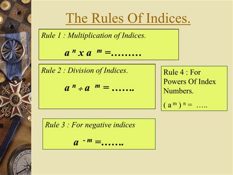 The Rules Of Indices